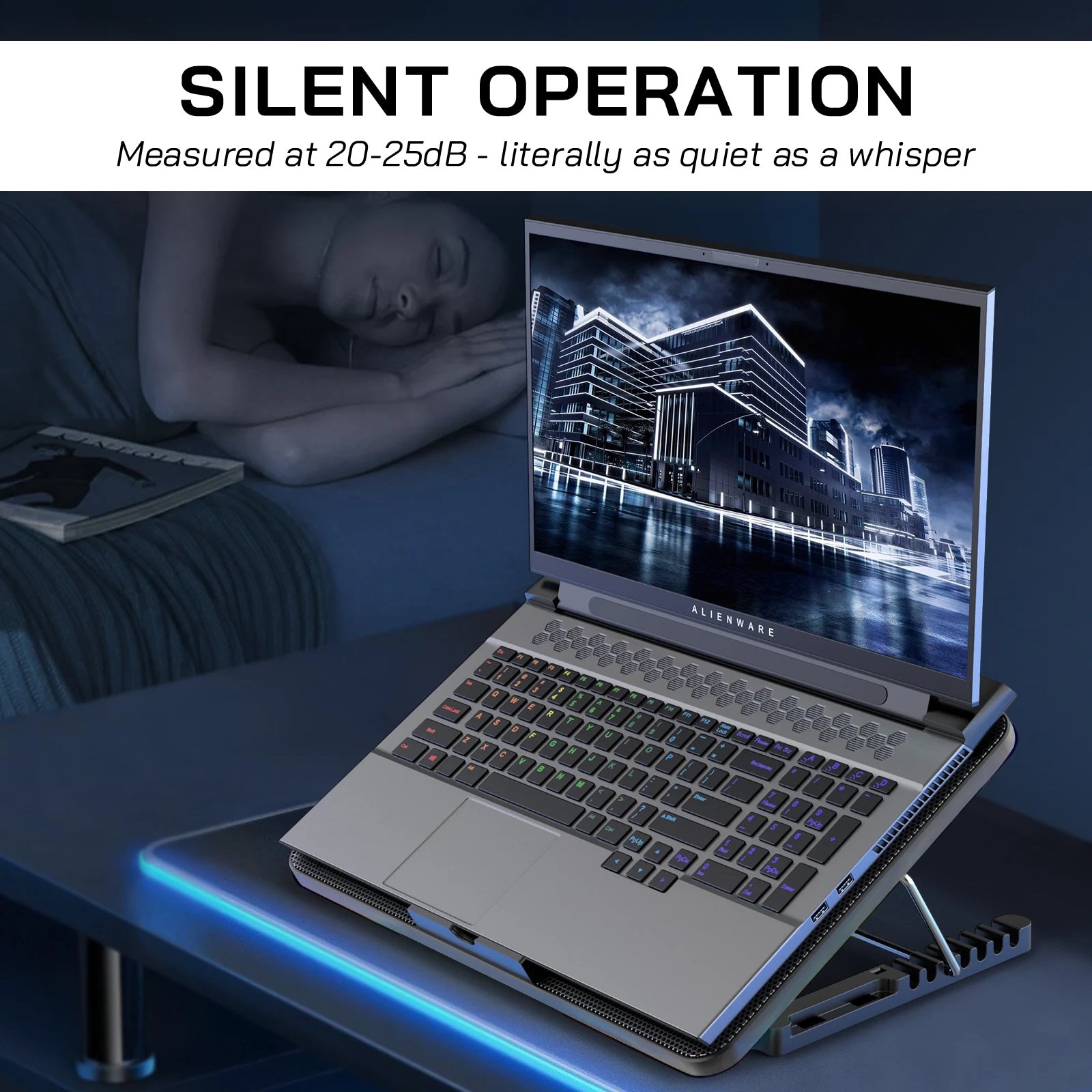 CoolCold F5 6-Fan Laptop Cooling Stand