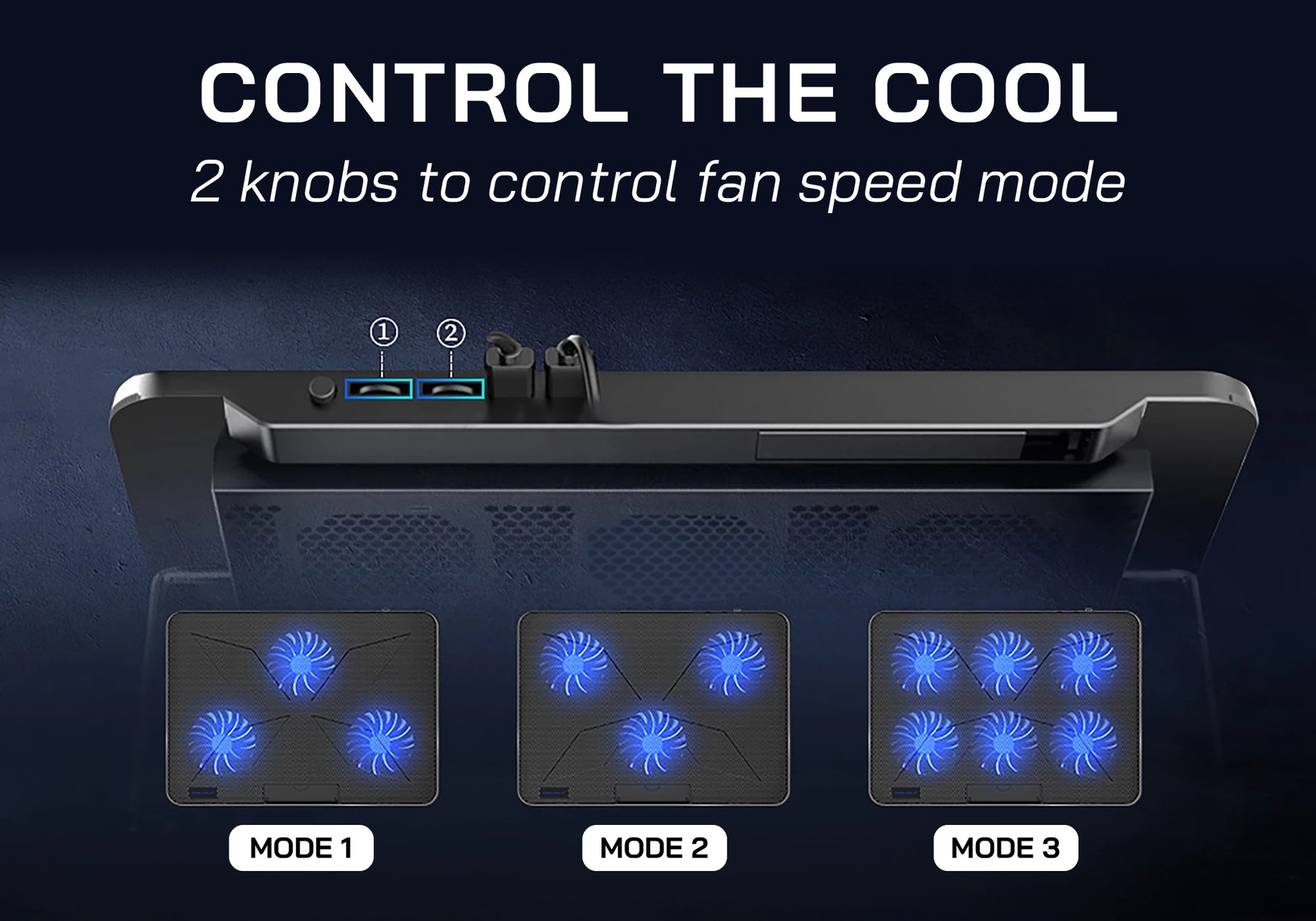 CoolCold F5 6-Fan Laptop Cooling Stand