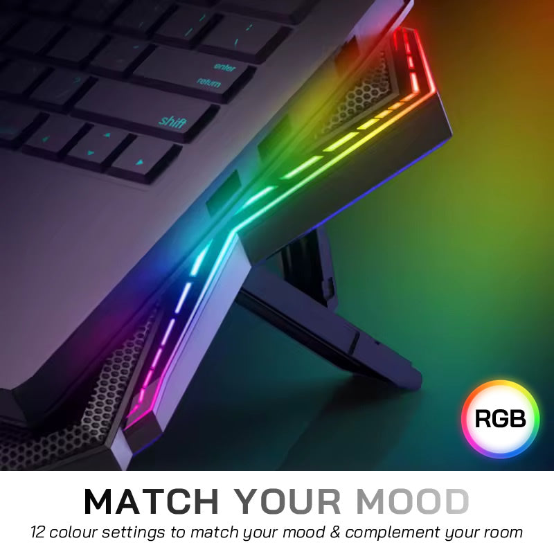 CoolCold K40 6-Fan Laptop Cooling Stand
