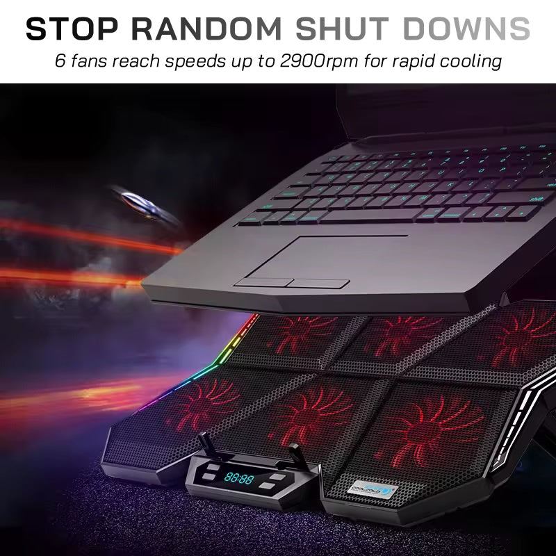 CoolCold K40 6-Fan Laptop Cooling Stand